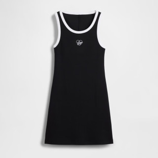 Gap 女装logo刺绣短款罗纹针织背心裙