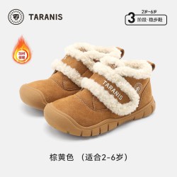 泰兰尼斯 童鞋冬季新款女童雪地靴户外棉鞋加绒加厚棉靴厚棉鞋靴子