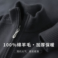 雪中飞 100%绵羊毛保暖舒适半高领休闲内搭毛衣男