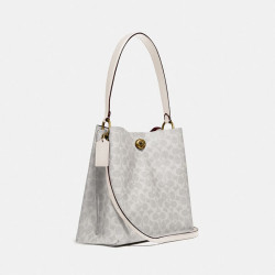 COACH 女士CHARLIE 26单肩水桶包粉笔白色89003礼物次日达