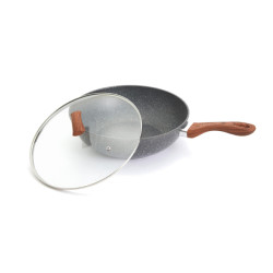 当当优品 复底麦饭石 不粘平底炒锅 32cm +凑单品