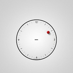 MoMA Timesphere Clock 红点磁力走珠挂钟