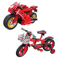 移动专享： 邦娃良品 儿童拼装积木7064单车+7084摩托车