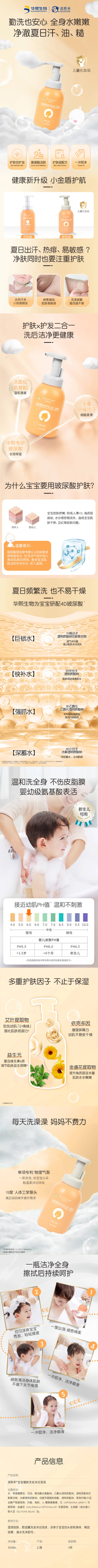 【好店众测】华熙生物润熙禾宝宝健肤洗发沐浴泡泡350ml