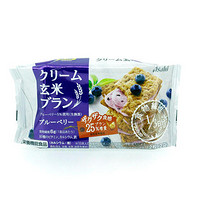 Asahi 朝日 玄米高纤维营养夹心饼干 蓝莓味 2块*2袋  *4件