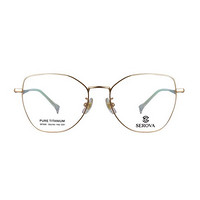 施洛华 _SP309 C01_豪华纯钛_女士亮金色全框（修型美颜）眼镜架