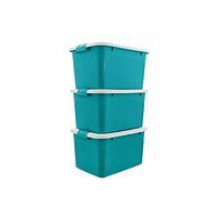 当当优品 塑料整理箱 55L 3个装 蓝色