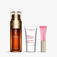 银联爆品日：CLARINS 娇韵诗 双萃礼品套装（双萃50ml+晶莹美颜霜 15ml+ 唇蜜01 5ml）