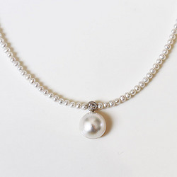 PearlYuumi 優美珍珠 淡水马贝项链 淡水珠3-3.5mm 