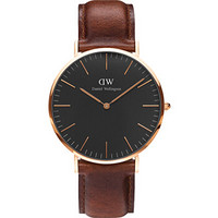 DanielWellington 丹尼尔惠灵顿 DW00100124 金色牛皮男士手表