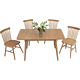 TIMI 天米 北欧白橡木餐桌椅组合(1.3米餐桌+4把温莎椅)