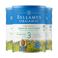 Bellamy's澳洲贝拉米3段有机奶粉 900g 3罐装