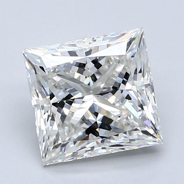 Blue Nile 1.86克拉公主方形钻石 H色VS2