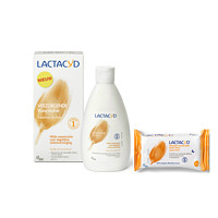 Lactacyd 令特适 私处护理套装（日常温和护理洗液 300ml +女性私处清洁卫生湿纸巾 15片）