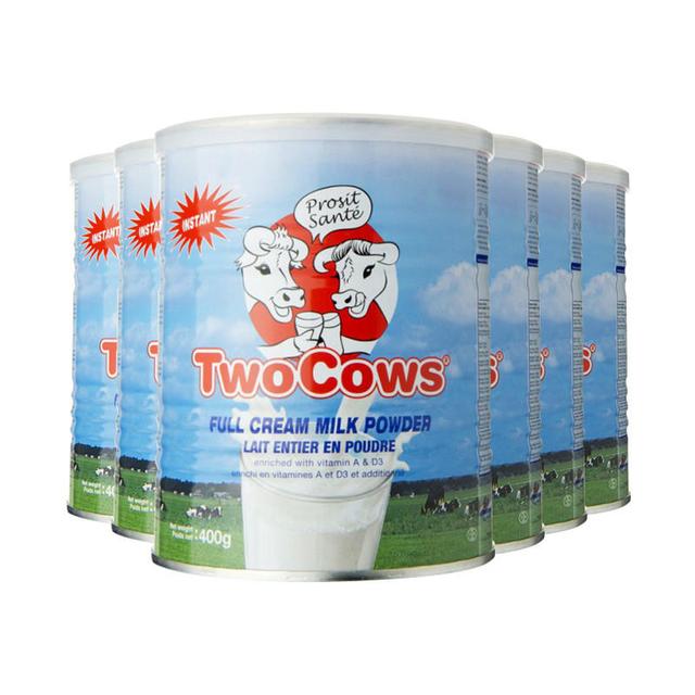 银联爆品日：TWO COWS 成人全脂高钙奶粉 900g*6罐
