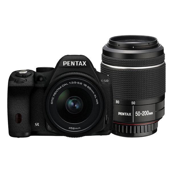 PENTAX 宾得 K-50 DAL 18-55WR/50-200WR 防水镜头单反套机（双镜头）