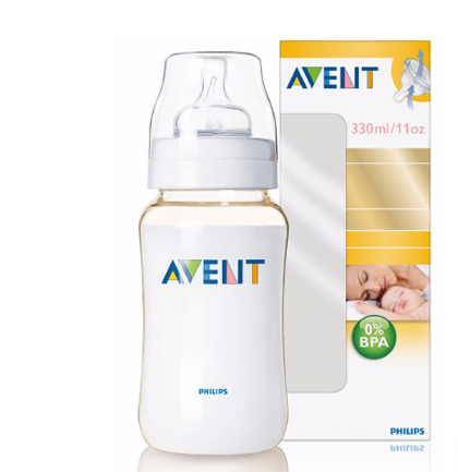 AVENT 新安怡 SCF666 PES防胀气奶瓶 330ml+日康 奶嘴刷