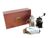 GEO 吉意欧 臻选咖啡礼盒（磨豆机、法压壶、咖啡豆250g）